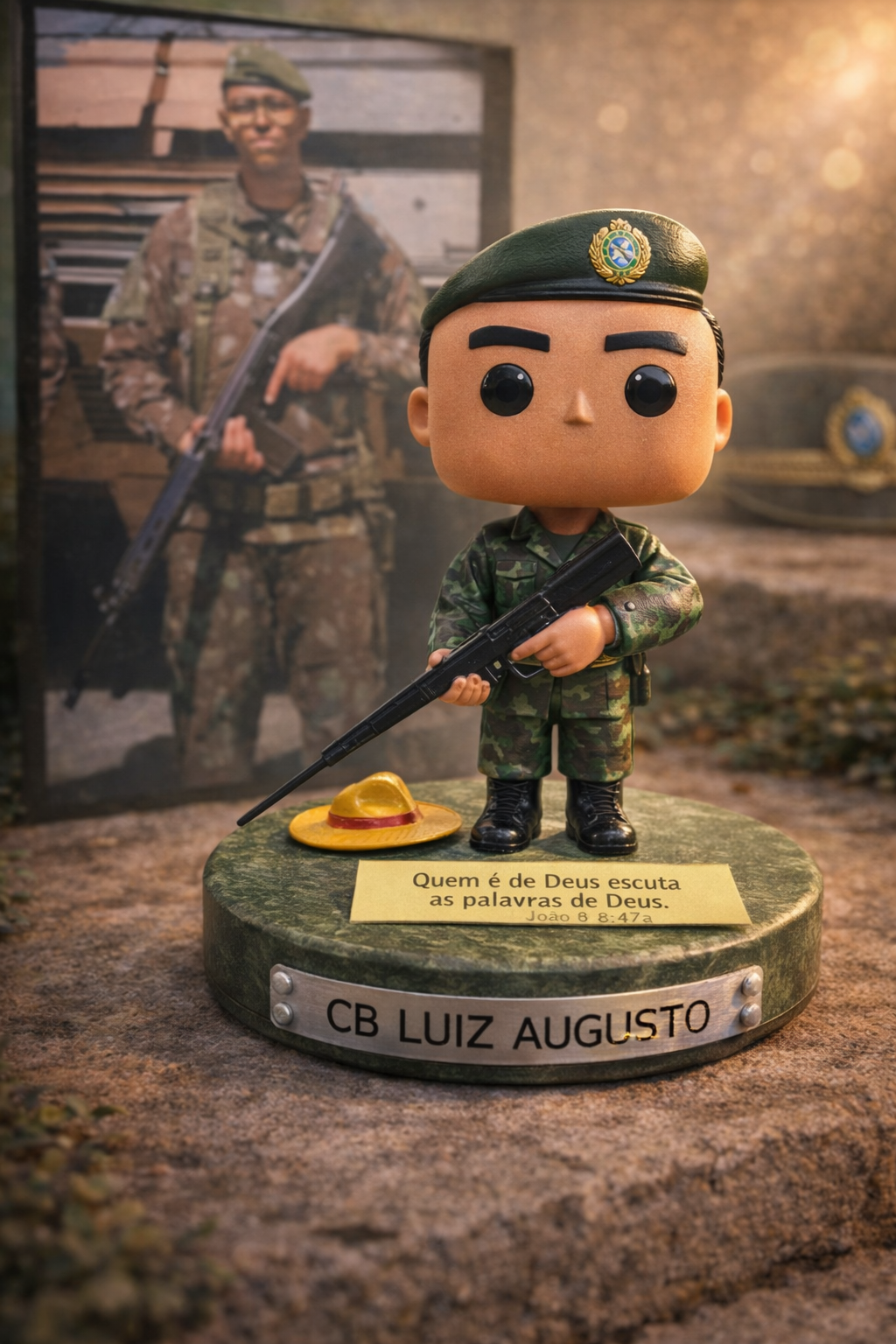 Escultura Bisqui Militar